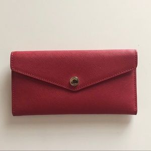Michael Kors Saffiano Carryall Envelope Red Wallet